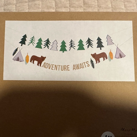 NEW Meri Meri Let’s Explore Adventure Awaits Bear Woodland Garland - Picture 3 of 3